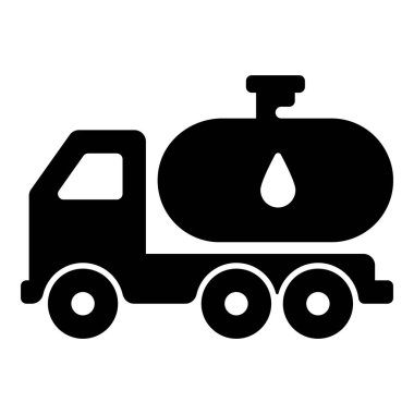 Petrol tankeri simgesi vektör tasarımı dolu 