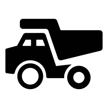 Damperli kamyonun katı vektör tasarımı