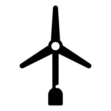Katı tasarımda çiftlik yel değirmeni vektörü 
