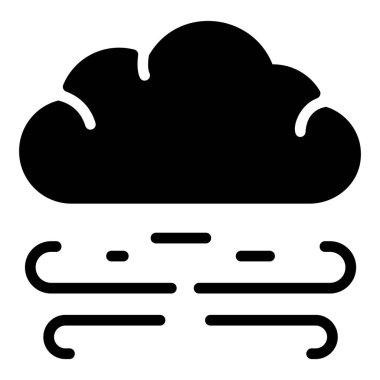 Sağlam tasarımda rüzgarlı bulut vektörü 