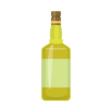 Düz vektörviski şişesi simgesi 