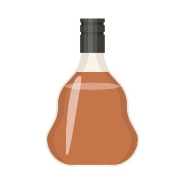 Düz vektörşampanya şişesi simgesi 