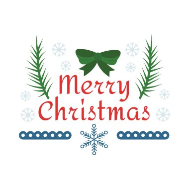 Mutlu noel vektör logo tasarımı