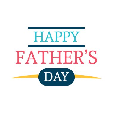 Babalar Günü rozetinin vektör tasarımı