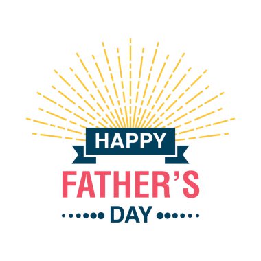 Mutlu babalar günü logo vektör tasarımı