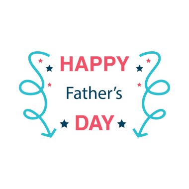 Mutlu babalar günü rozeti vektör tasarımı