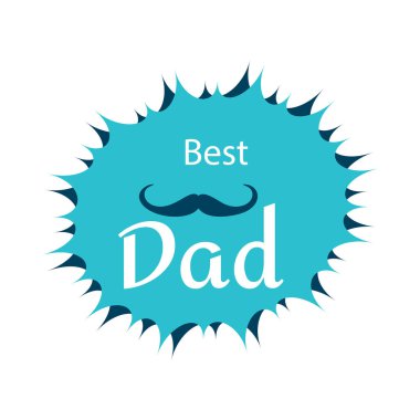 En iyi baba etiketi vektör tasarımı
