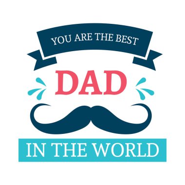 Mutlu babalar günü logo vektör tasarımı