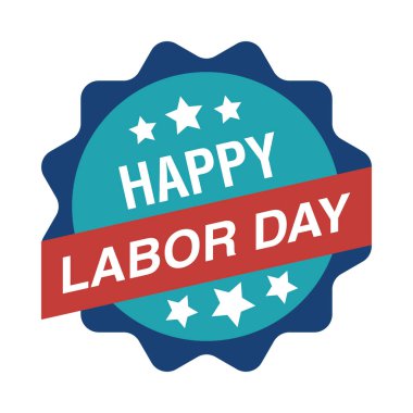 Logo vektör tasarımında İşçi bayramı etiketi 