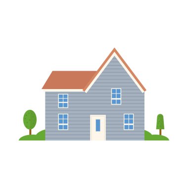 Ev bina vektör düz tasarım
