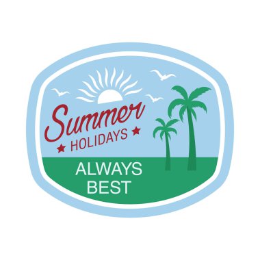 Yaz logosu vektör düz tasarım 