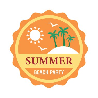 Yaz tatili logo vektör tasarımı