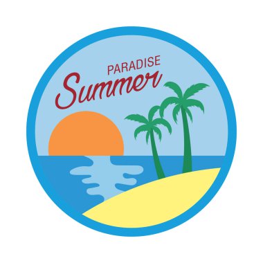 Yaz tatili logo vektör tasarımı