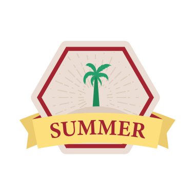 Yaz logosu vektör düz tasarım 