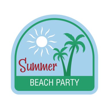 Yaz tatili logo vektör tasarımı