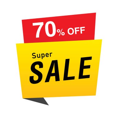 Süper satış etiketi vektör tasarımı 