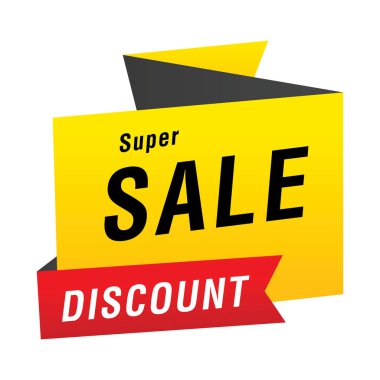 Düz tasarımda promosyon etiketi vektörü 