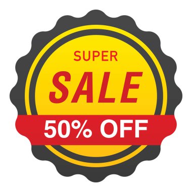 Süper satış etiketi vektör tasarımı 