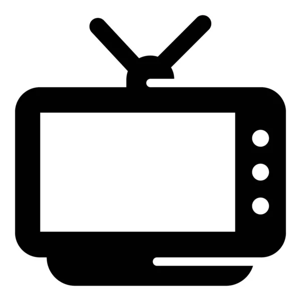Vecteur Télévision Rétro Design Solide — Image vectorielle