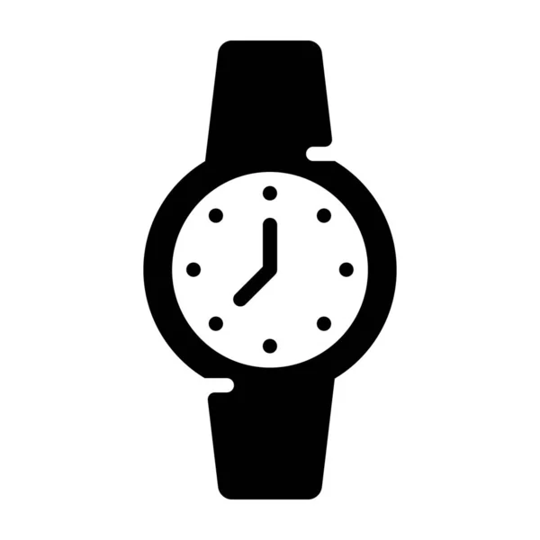 Armbandsur Solid Vektor Ikon — Stock vektor
