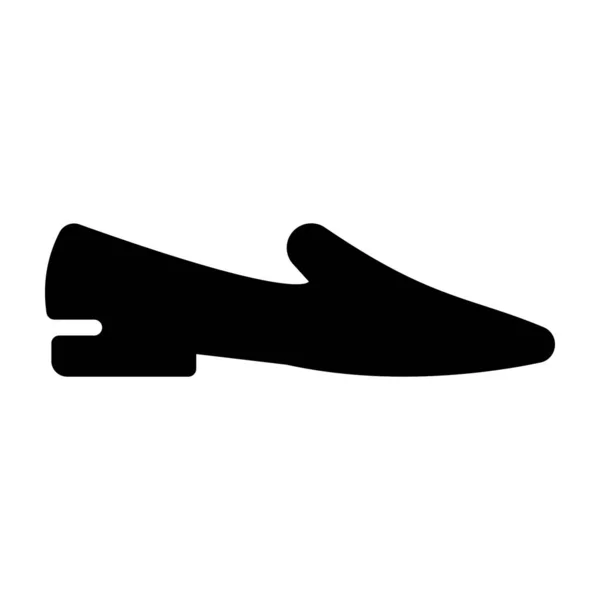 Icono Zapatos Formales Diseño Sólido — Vector de stock