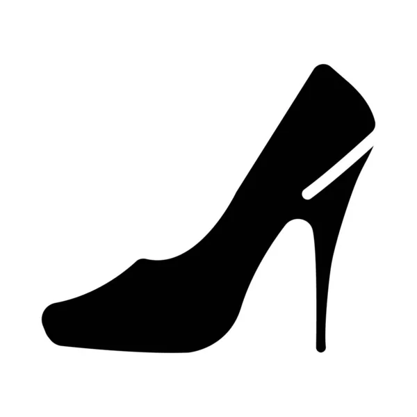 Glyph Design High Heel Vector — Stock Vector