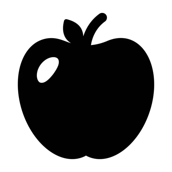 Ikona Jabłka Konstrukcji Wektora Glifowego — Wektor stockowy