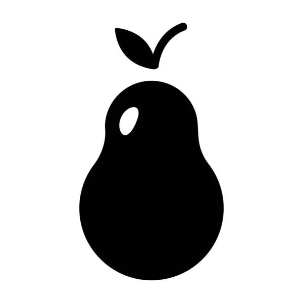 Pear Icon Glyph Vector Design — Stock Vector