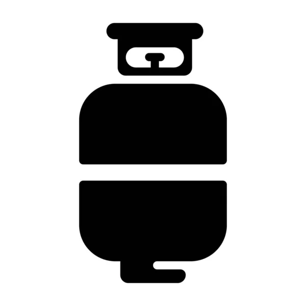 Cylinder Burner Icon Solid Design — Stock Vector