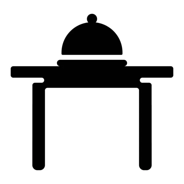 Cloche Icono Diseño Lleno Vector — Vector de stock