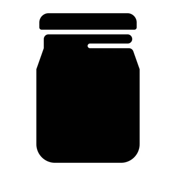Glyph Icon Design Jam Jar — Stock Vector
