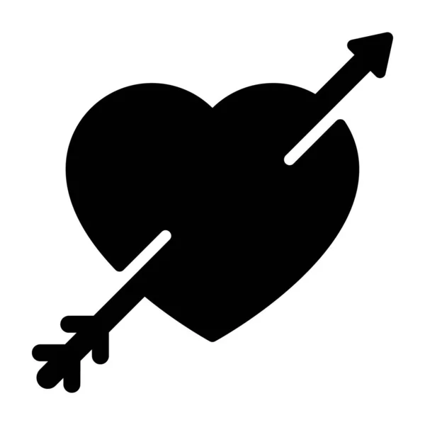 Cupid Vector Glyph Design — Stock Vector