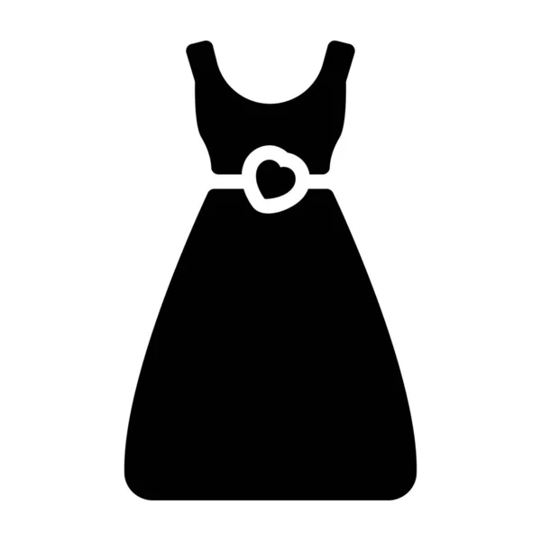 Ikona Svatební Šaty Plněný Design — Stockový vektor
