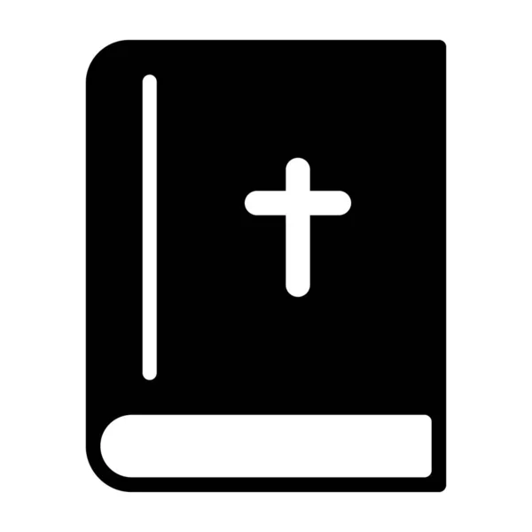 Conception Icône Bible Vecteur Solide — Image vectorielle