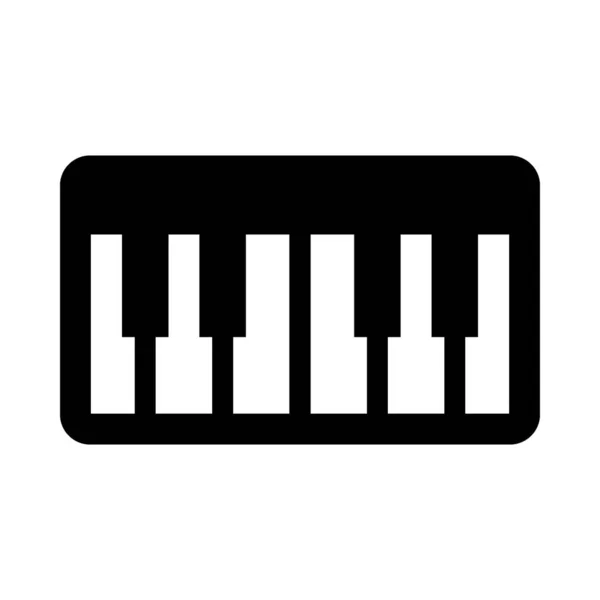 Glyph Tasarımında Müzik Klavyesi Vektörü — Stok Vektör