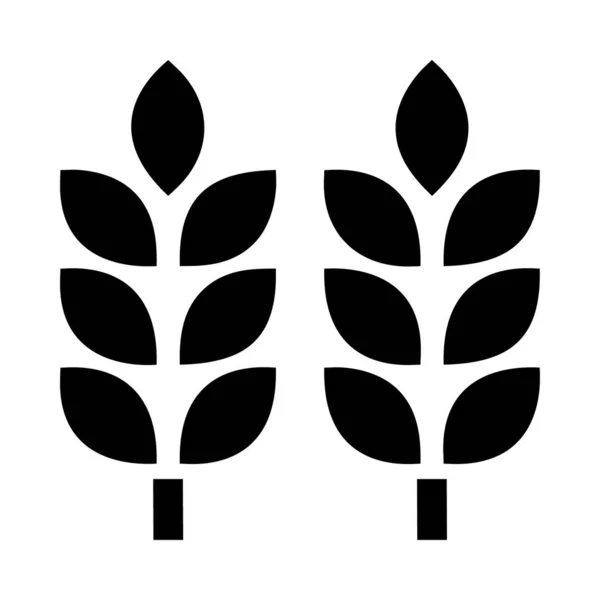 Conception Vectorielle Solide Icône Plante Nature — Image vectorielle