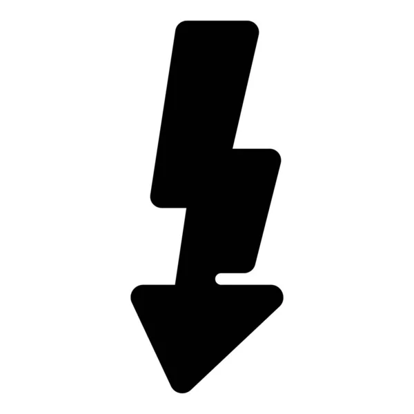 Glyph icon of photo flash arrow