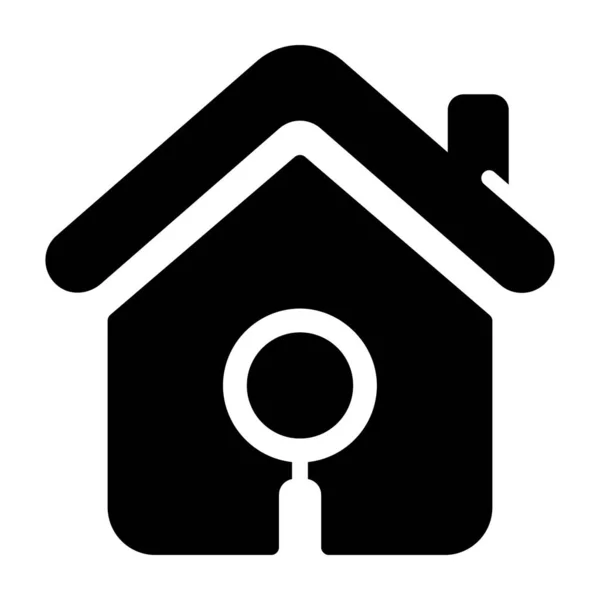 Icon House Inspection Solid Vector — Stock Vector