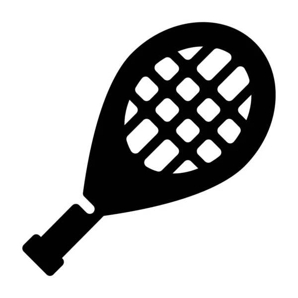 Dolu Tasarım Tenis Raket — Stok Vektör