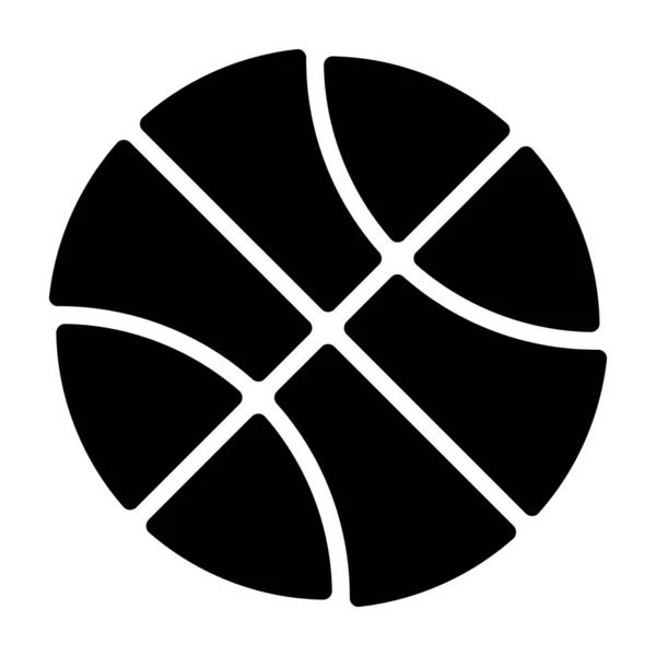 Icono Diseño Baloncesto Glifo — Vector de stock