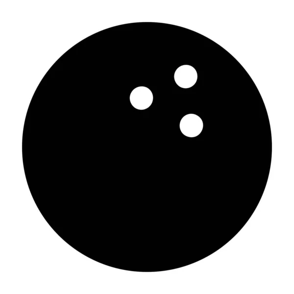 Bowling Ball Icon Glyph Design — Stock Vector