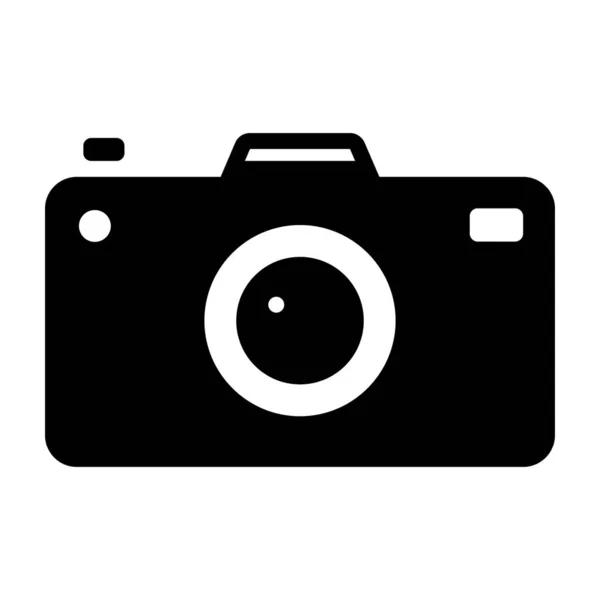 Ikona Fotoaparátu Pevném Designu — Stockový vektor