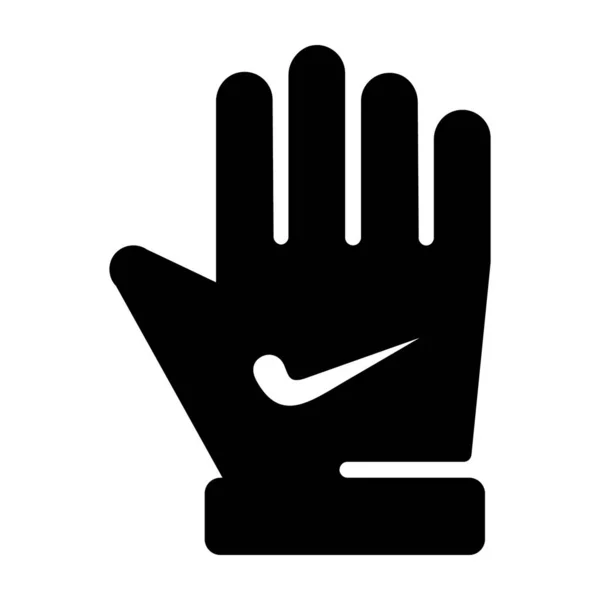 Goalkeeper Glove Icon Solid Design — Stock Vector