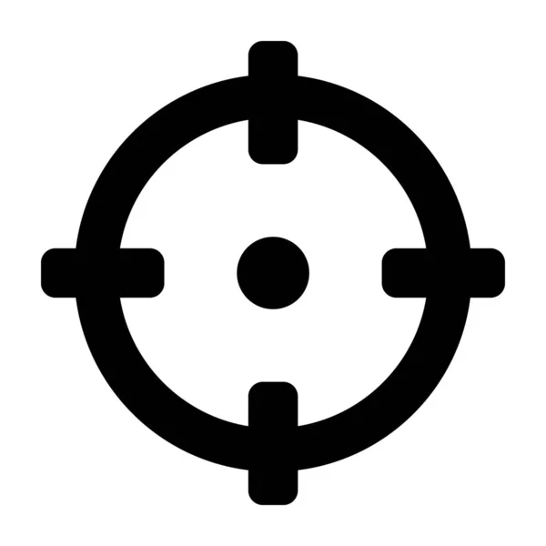 Solid Icon Design Crosshair — Stock Vector