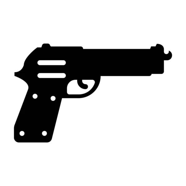 Vettore Pistola Caccia Nel Design Solido — Vettoriale Stock