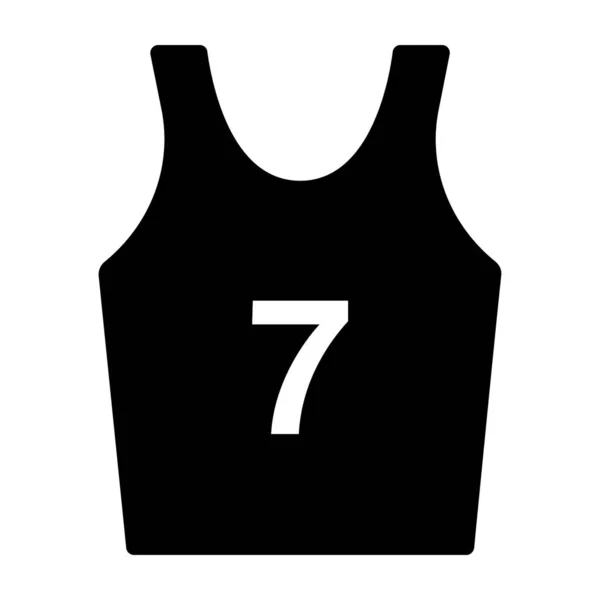 Solid Design Sports Vest Icon — Stock Vector