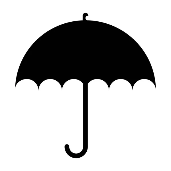 Parapluie Pare Soleil Icône Glyphe Vecteur — Image vectorielle