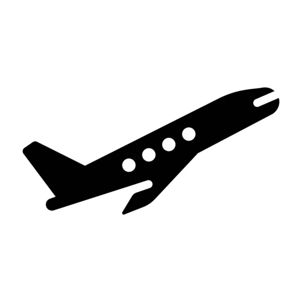 Lucht Vlucht Transport Glyph Icon Design — Stockvector
