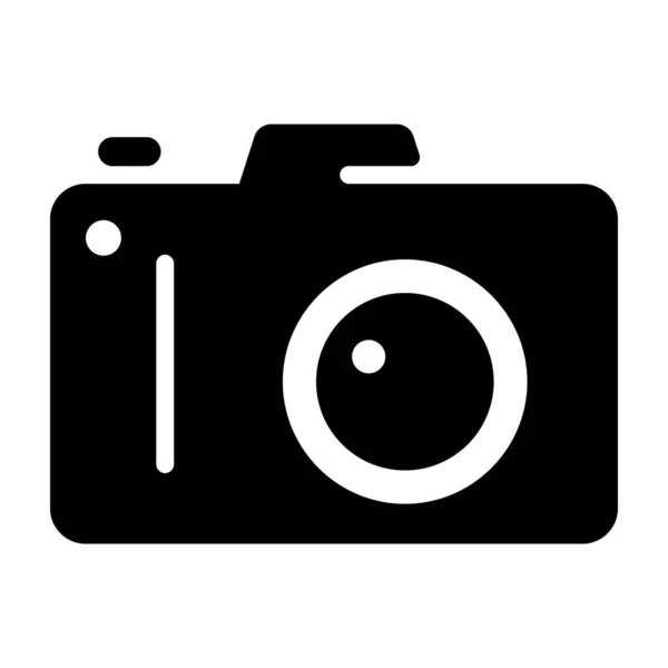 Camera Icon Solid Design — Stock Vector