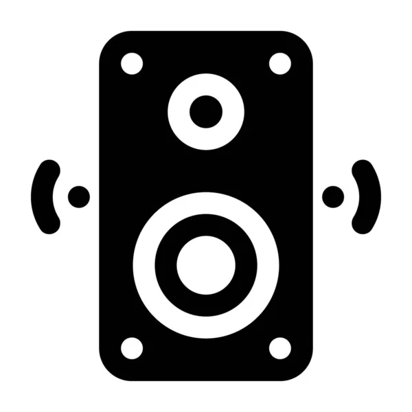 Icono Del Sistema Sonido Diseño Del Glifo — Vector de stock